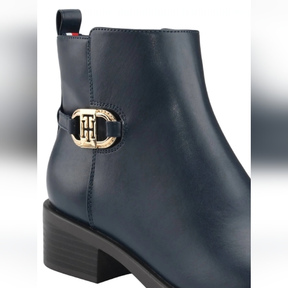 Tommy Hilfiger Imiera Ankle Boot Dark Blue 5.5 - Picture 3 of 8